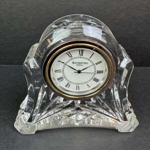 Waterford Crystal Time Pieces Small Abbey Desk Mantle Clock Decor Decorative